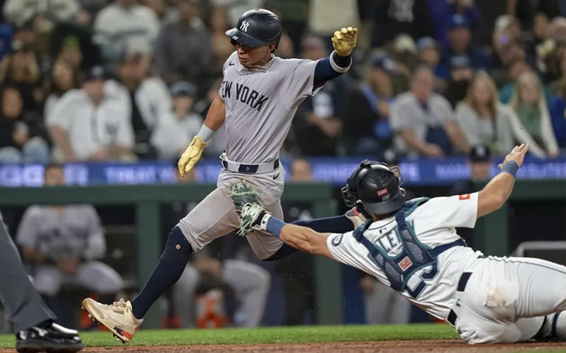 Oswaldo Cabrera sufre lesión tras elevado de sacrificio de Aaron Judge